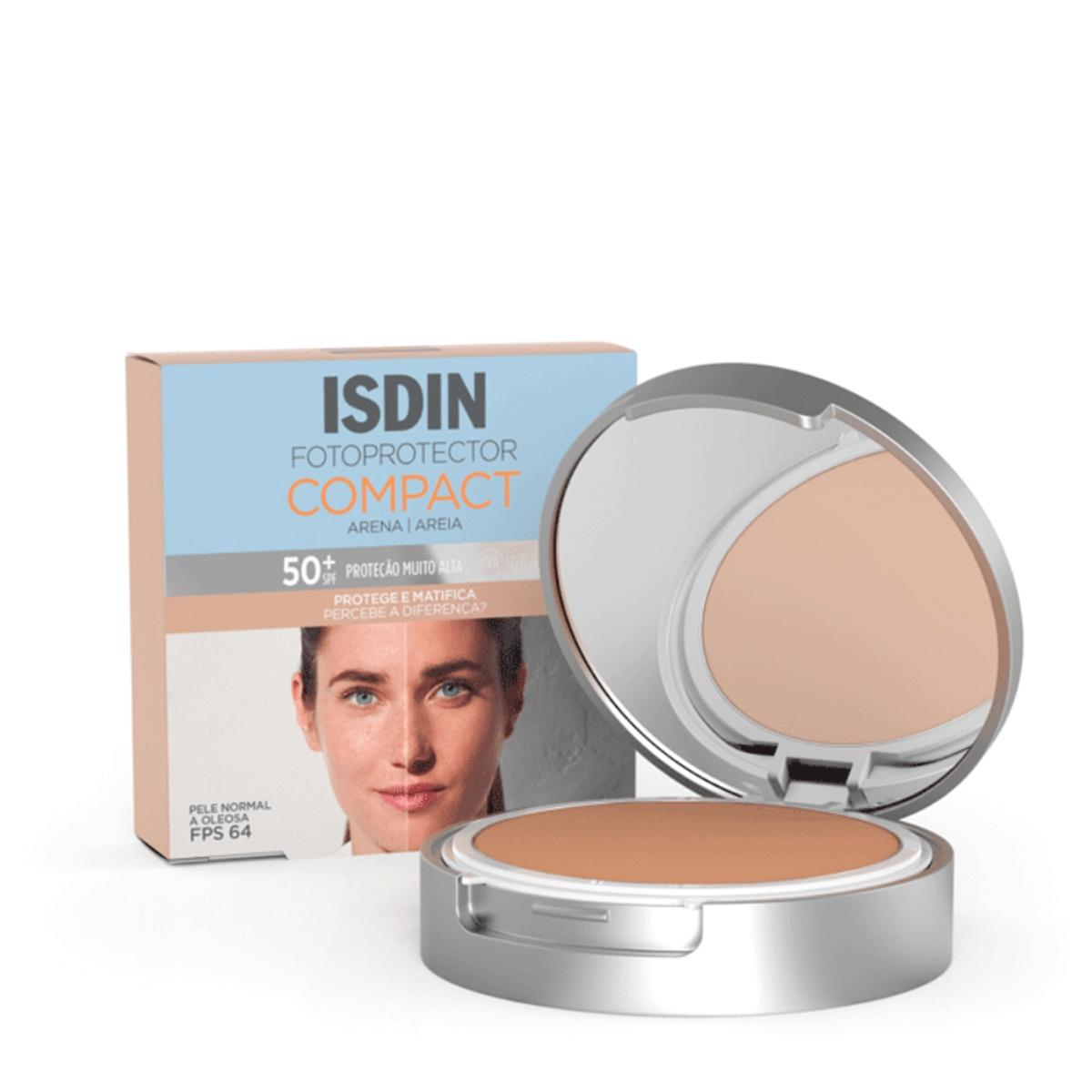 Protetor Solar Facial Isdin Compact FPS 50+ Areia Pó Compacto 10g - 2