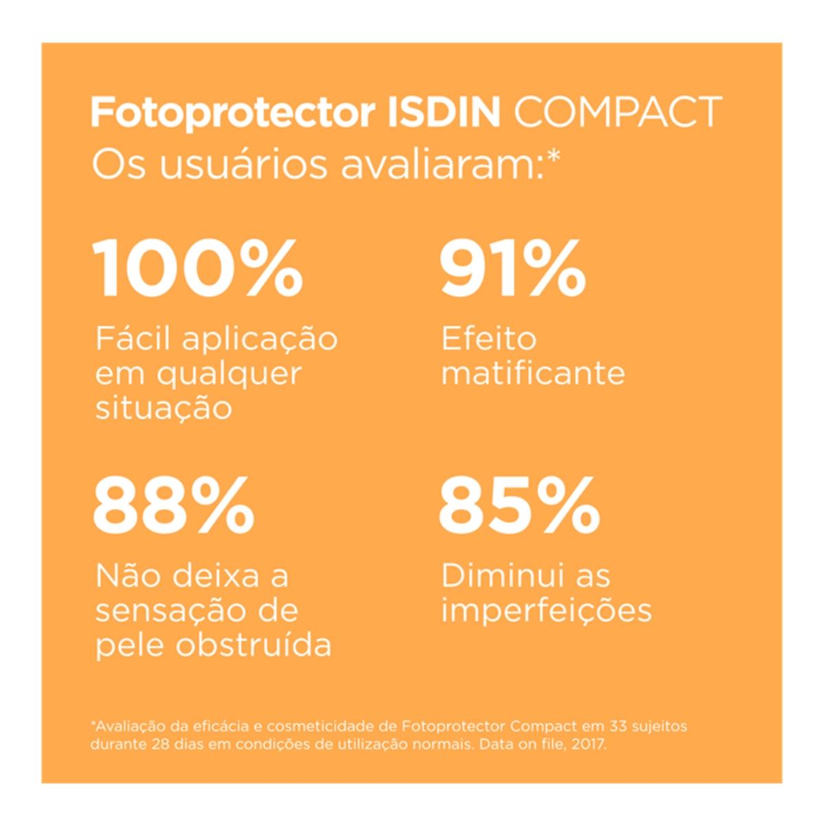 Protetor Solar Facial Isdin Compact FPS 50+ Areia Pó Compacto 10g - 4