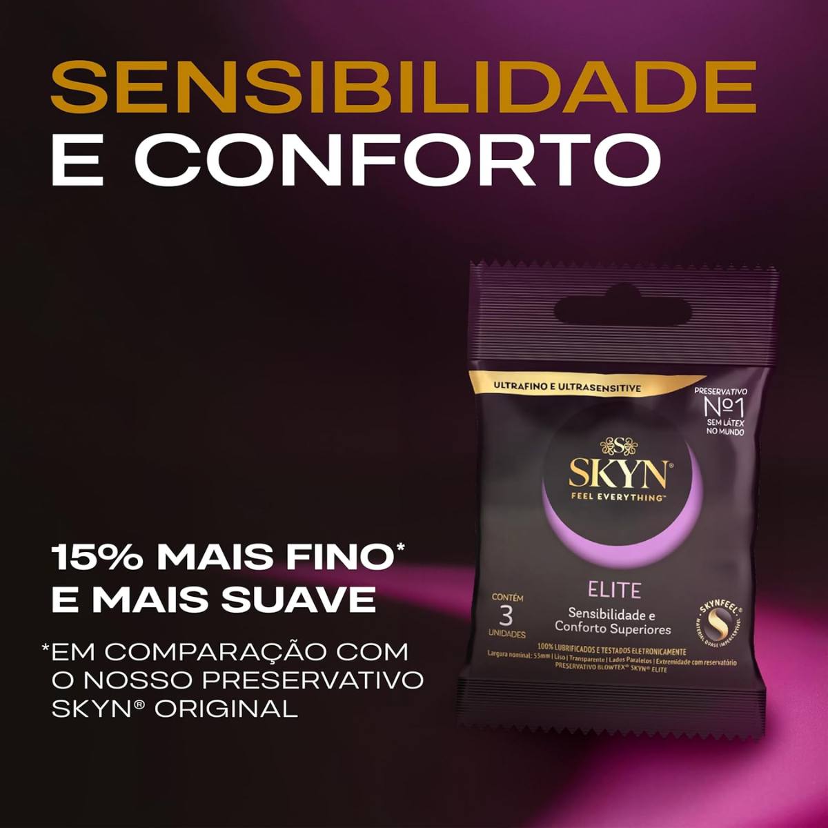 Preservativo Blowtex Skyn Elite com 3 unidades - 2