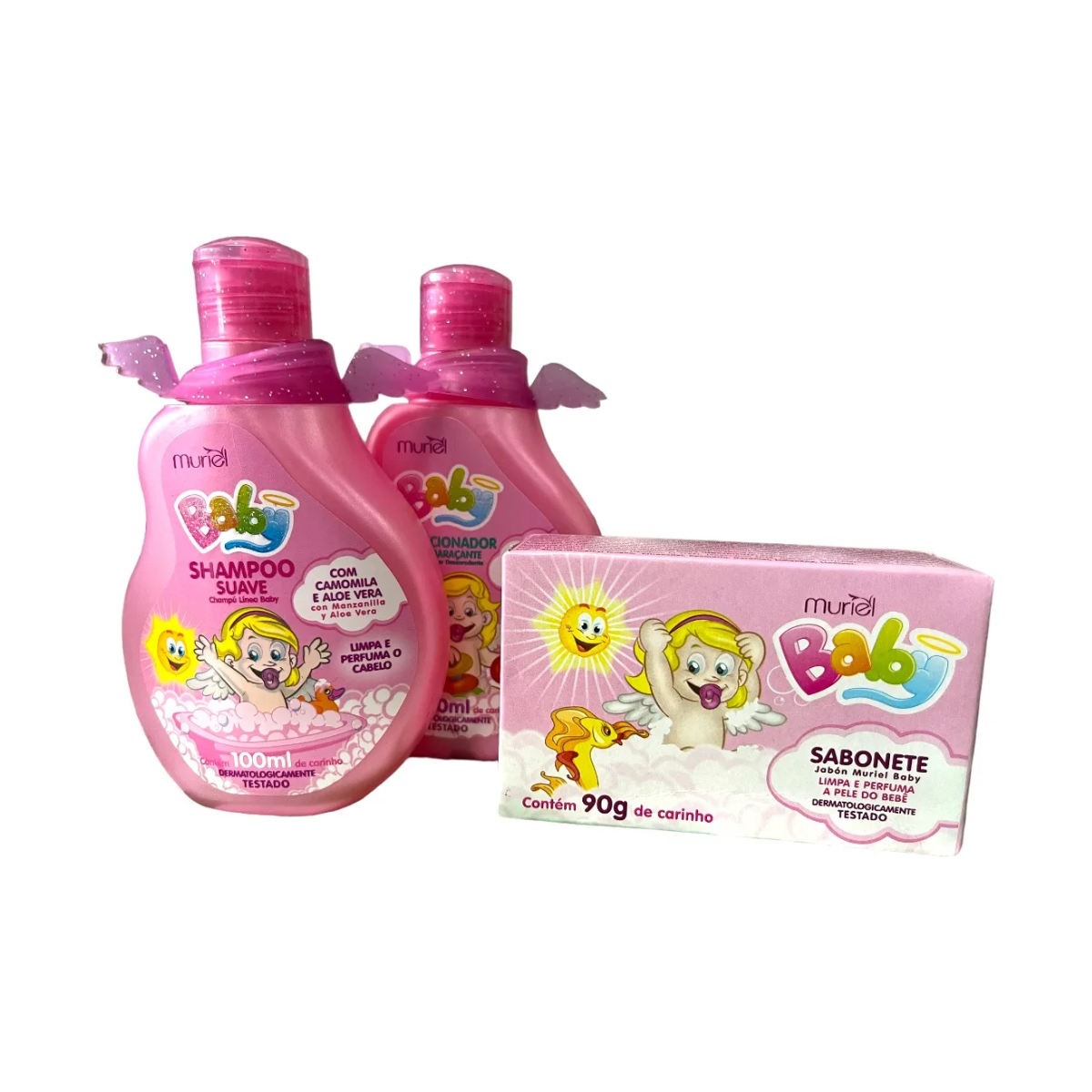 Kit Hora do Banho Muriel Baby Menina - Sh+cond+sabonete - 2