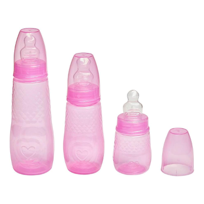 Kit Kuka Mamadeira Aquarela Rosa 6+ Meses 70ml + 160ml + 250ml