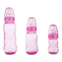 Kit Kuka Mamadeira Aquarela Rosa 6+ Meses 70ml + 160ml + 250ml - 2