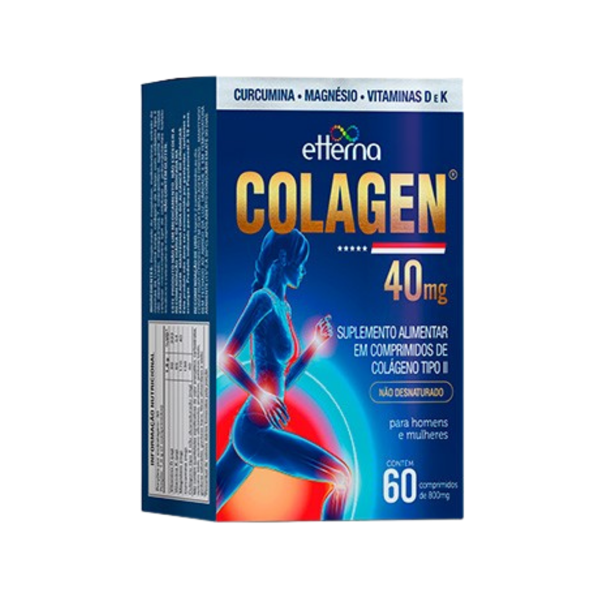 Etterna Colágeno Tipo II Cúrcuma+Magnésio c/60CPR - 1