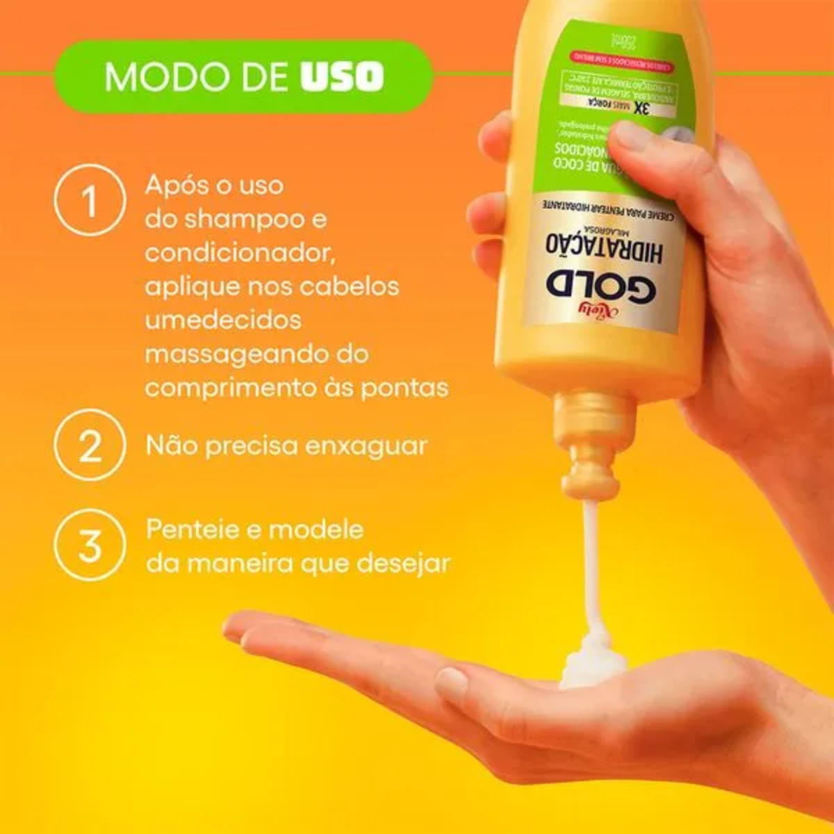 Creme de Pentear Niely Gold Hidratação Milagrosa 500ml - 3