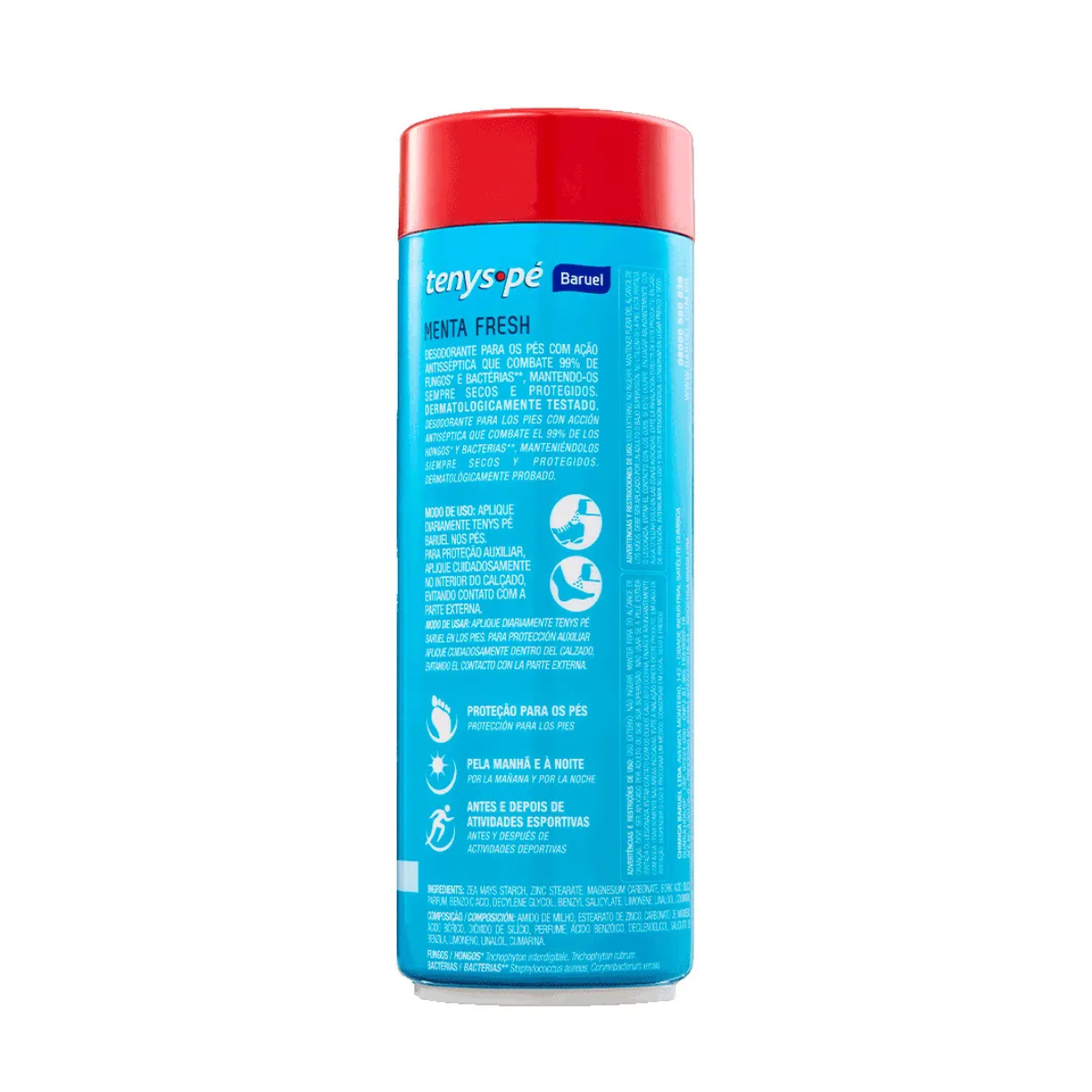 Talco Desodorante para Pés Tenys Pé Menta Fresh 100 g - 2