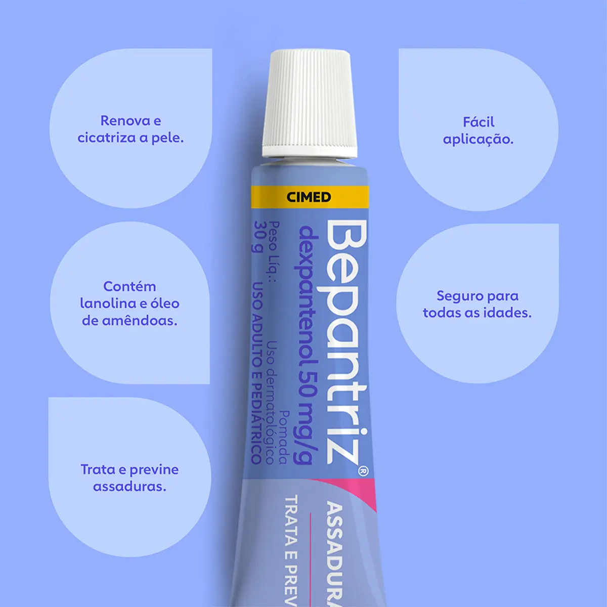 Kit Pomada para Assaduras Bepantriz 3 unidades com 30g cada - 3