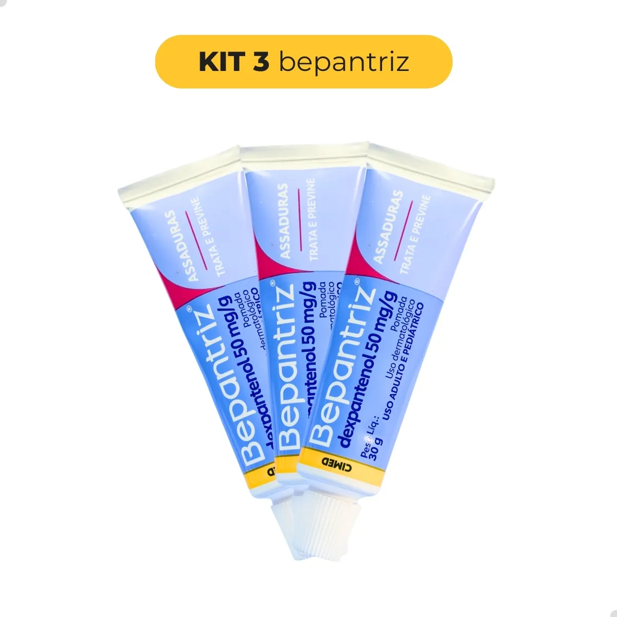 Kit Pomada para Assaduras Bepantriz 3 unidades com 30g cada - 4
