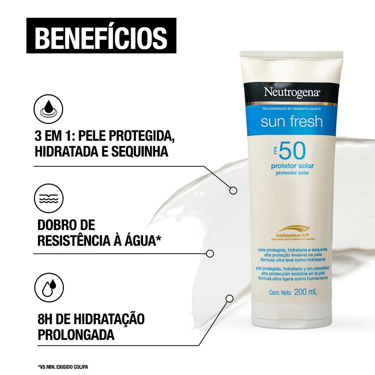 Kit Protetor Solar Neutrogena Sun Fresh FPS 50 200ml + 120ml - 2