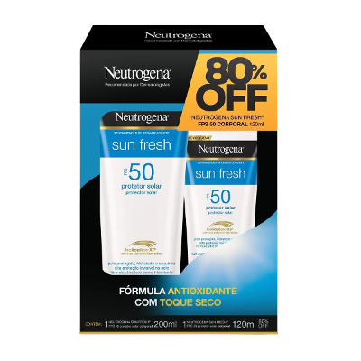 Kit Protetor Solar Neutrogena Sun Fresh FPS 50 200ml + 120ml
