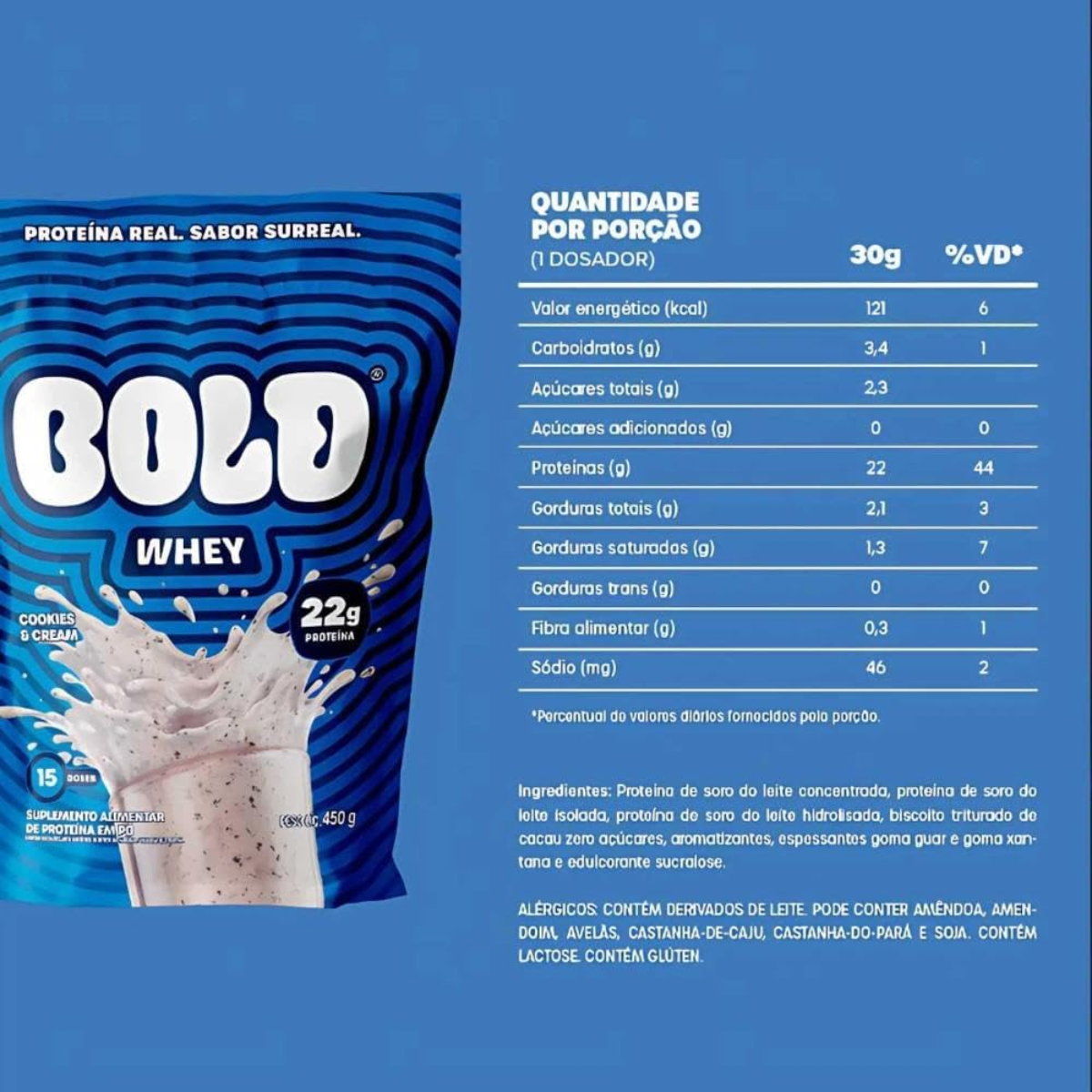 Whey Protein Bold Cookies & Cream 450g - 4