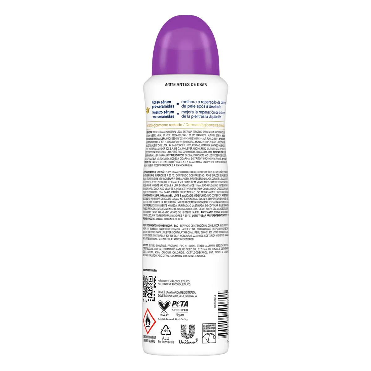 Desodorante Aerossol Dove Lavanda & Baunilha 72h - 150ml - 4