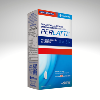 Lactase Perlatte 9000 FCC com 60 comprimidos
