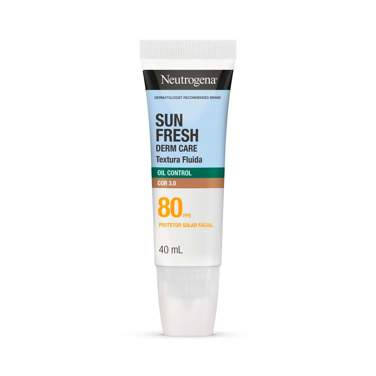 Protetor Solar Neutrogena Sun Fresh Derm Care Oil Control FPS 80 Cor 3.0 40ml - 1