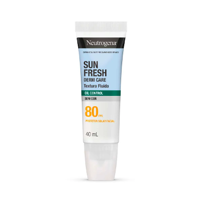 Protetor Solar Neutrogena Sun Fresh Derm Care Oil Control FPS 80 Sem Cor 40ml
