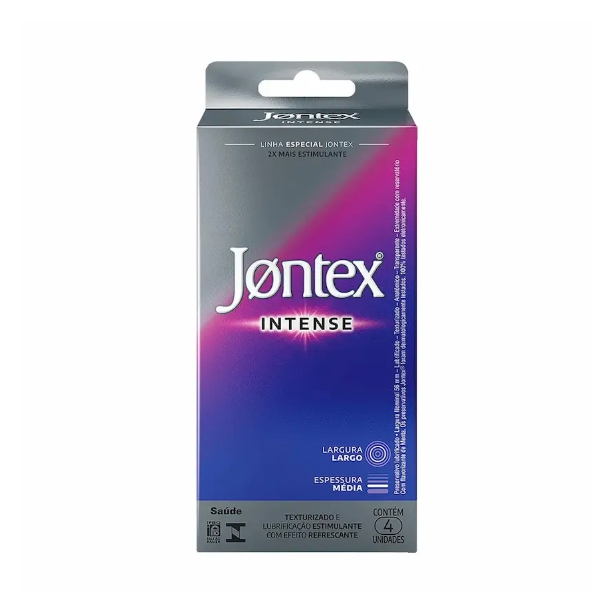 Preservativo Jontex Intense 4 Unidades - 1