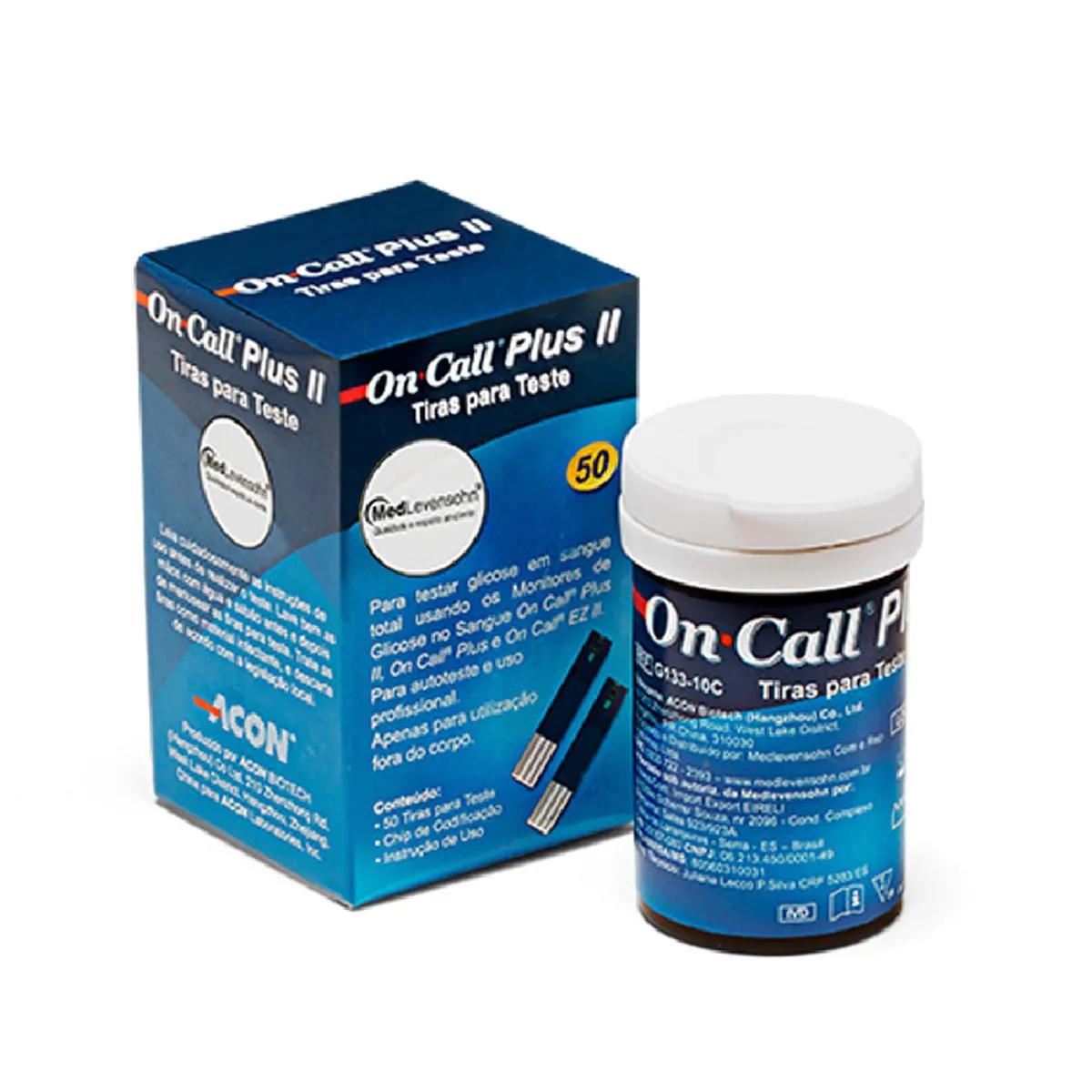 Tiras Para Teste On Call Plus Ii Com 50 Unidades - 1