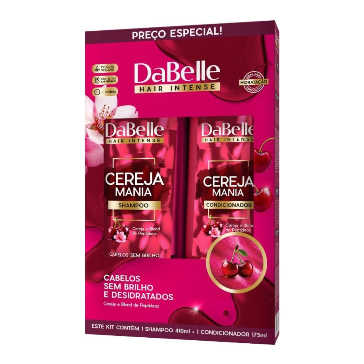 Kit DaBelle Cereja Mania Shampoo 250ml + Condicionador 200ml - 1
