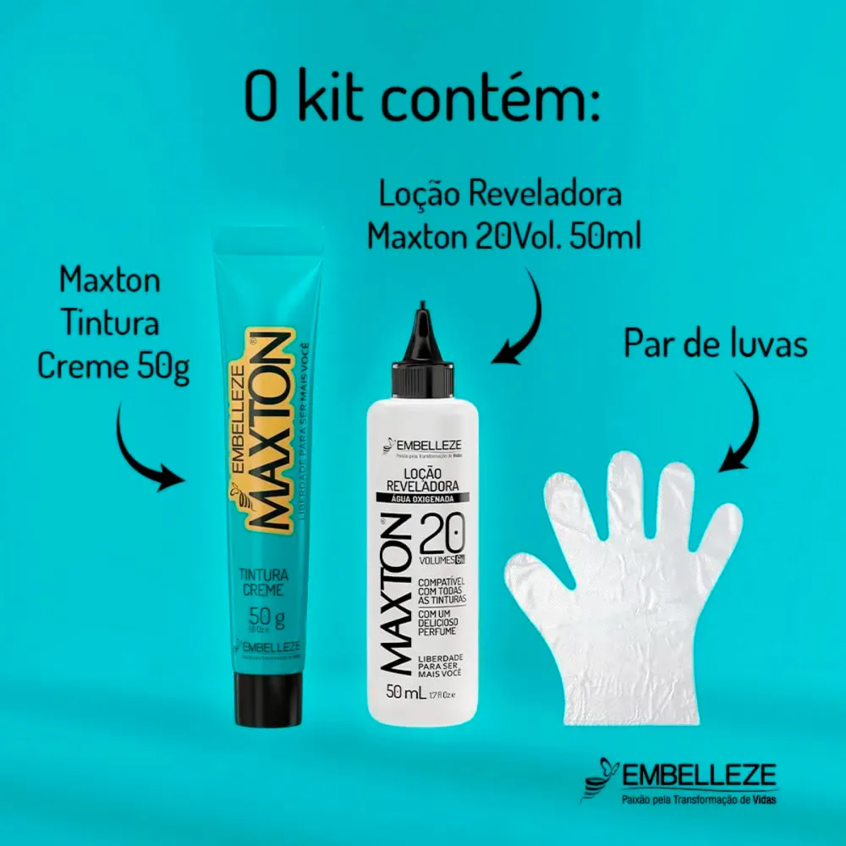 Tinta de Cabelo Maxton Você Mais Elegante - 1.7 Preto Azulado - 3