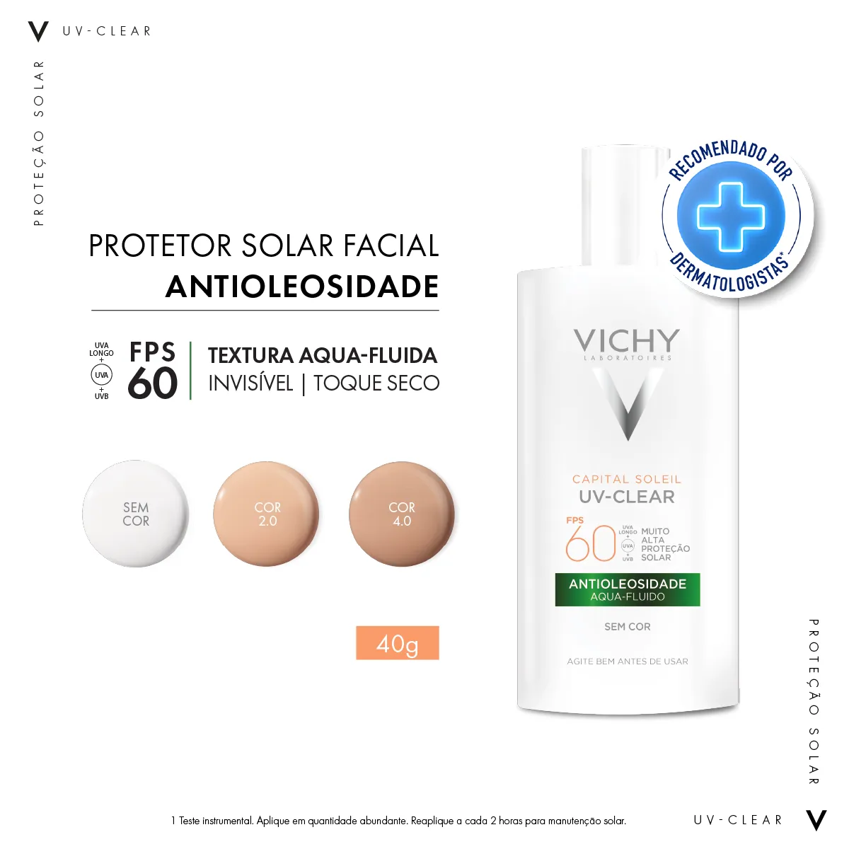 Protetor Solar Facial Vichy Capital Soleil UV-Clear FPS 60 40g - 5