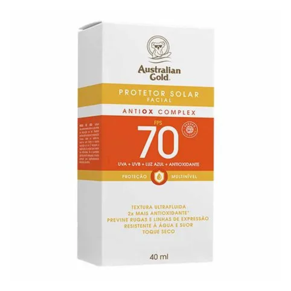 Protetor Solar Facial Australian Gold Antiox Complex FPS 70 40ml - 2