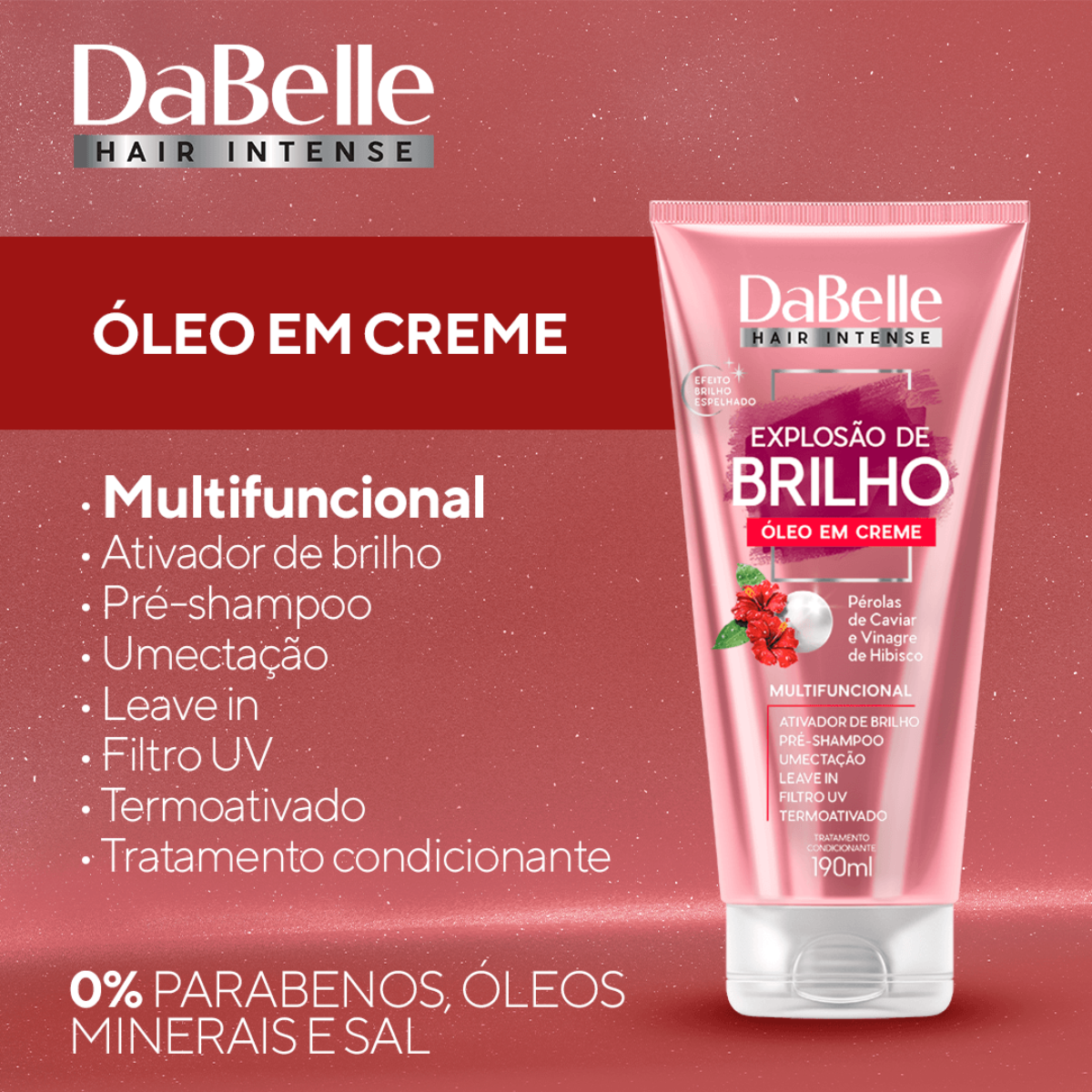 Kit Dabelle Óleo em Creme 190ml + Shampoo 100ml Explosão de Brilho - 3