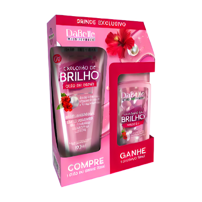 Kit Dabelle Óleo em Creme 190ml + Shampoo 100ml Explosão de Brilho