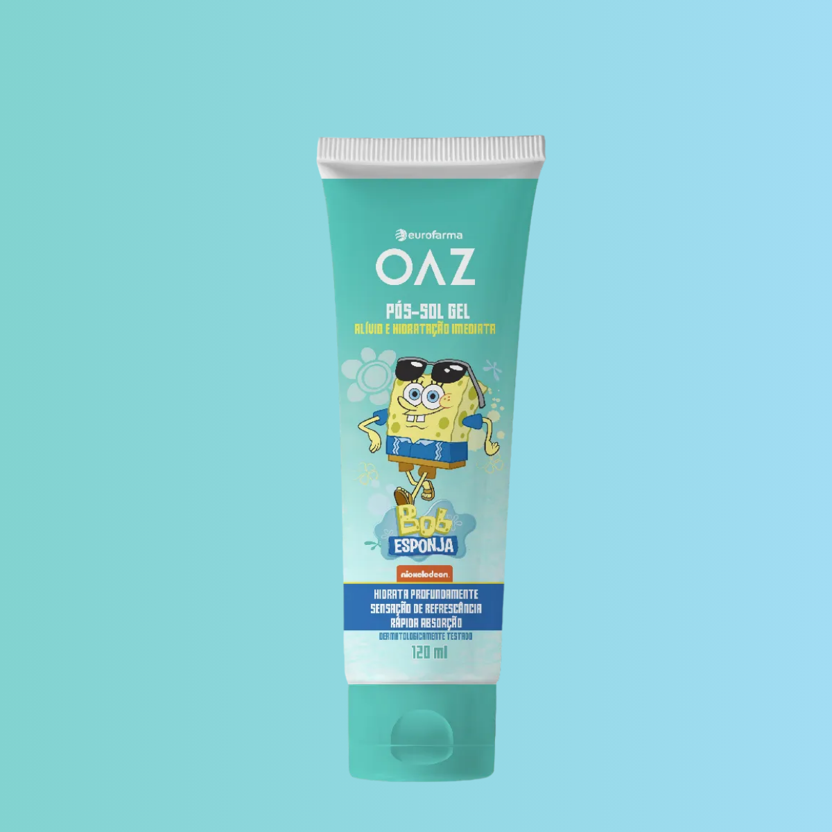 Pós-Sol Gel Infantil OAZ Bob Esponja 120ml - 4