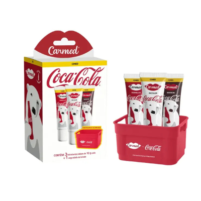 Protetor Labial Carmed Kit C/3 Unidades Coca Cola 10g