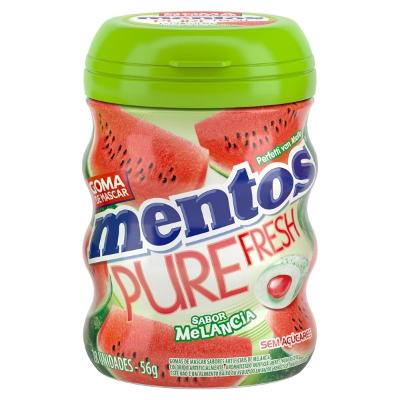 Chicle Mentos Pure Melancia 56g Goma Zero