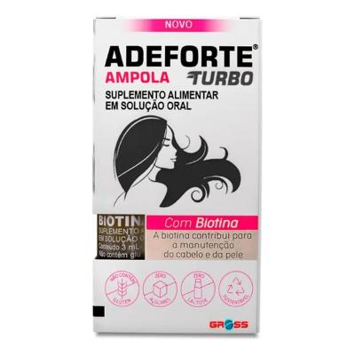 Suplemento Alimentar Adeforte Turbo 2 Ampola De 3ml Sem Sabor