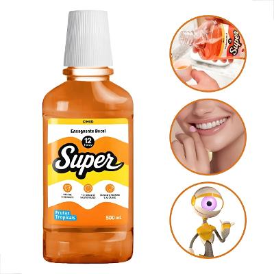 Enxaguante Bucal Frutas Tropicais E Menta Cimed Super 500ml