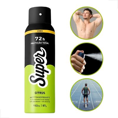 Desodorante Antitranspirante Super Citrus Cimed Men 150ml Cicrus