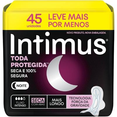 Absorvente Intimus Toda Protegida Noturno Seca Com abas 45 unidades