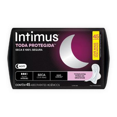 Absorvente Intimus Toda Protegida Noturno Suave Com abas 45 unidades