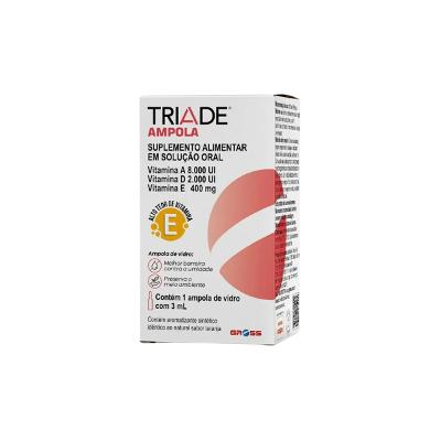Suplemento Alimentar Tríade c/1 Ampola 3ml Sabor Laranja - Gross