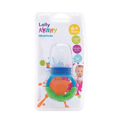 Chupeta Alimentadora Lolly Infantil Silicone Azul