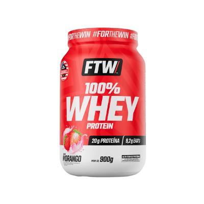 Whey Protein 100% Sabor Morango 900g - FTW