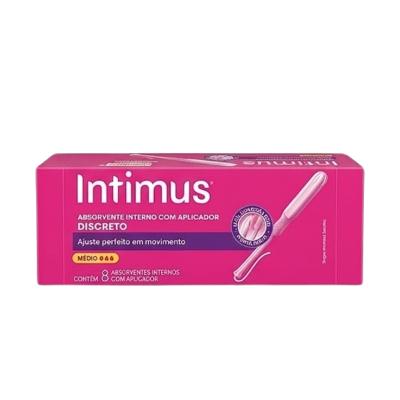 Absorvente Interno Intimus com Aplicador Discreto Médio - 8 unidades
