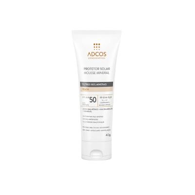 Protetor Solar Adcos Mousse Mineral Peach Fps50 40g