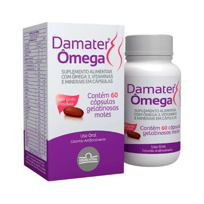 Suplemento com Vitaminas e Ômega 3 Damater Ômega c/60 Cápsulas