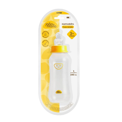 Mamadeira João e Maria Amarelo Bico Orto 240ml