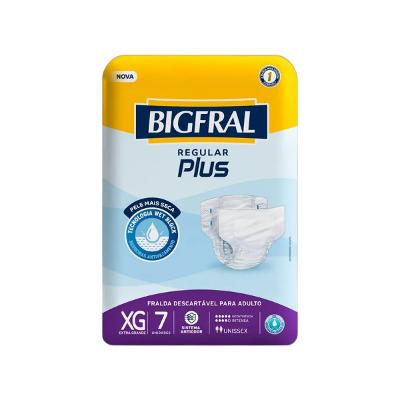 Fralda Bigfral Plus Adulto Tamanho XG com 7 Unidades