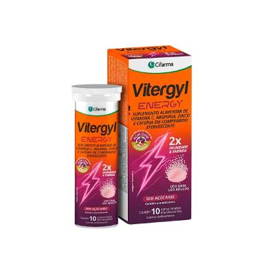 Vitergyl Energy Sabor Açaí com Guaraná com 10 Comprimidos Cifarma