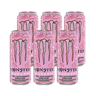 Energético Monster Ultra Strawberry 473ml Pack com 6 Unidades