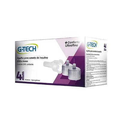 Agulha para Caneta de Insulina  32g x 4 mm com 100 Unidades Gtech