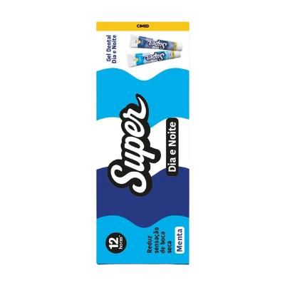 Kit Super Gel Dental Dia e Noite Sabor Menta 70g Cada