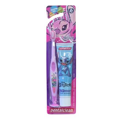 Gel Dental Infantil +Escova Macia com Ventosa Stitch Sabor Morango 50g