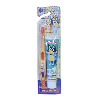 Gel Dental Infantil +Escova Macia com Ventosa Bluey Sabor Bubble Gum 50G