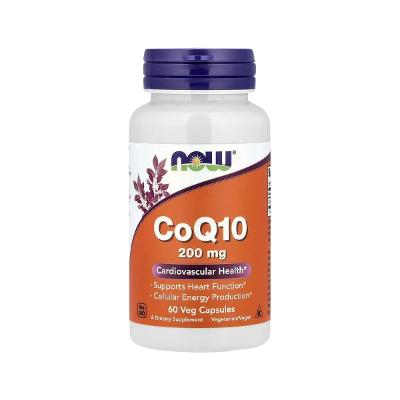 Suplemento Coezima 10 200mg 60 Cápsulas Veganas Now Food