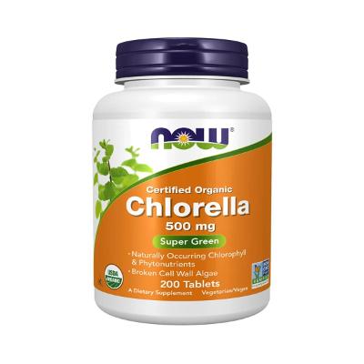 Chlorella 500mg com 200 tabletes Veganos Now Food